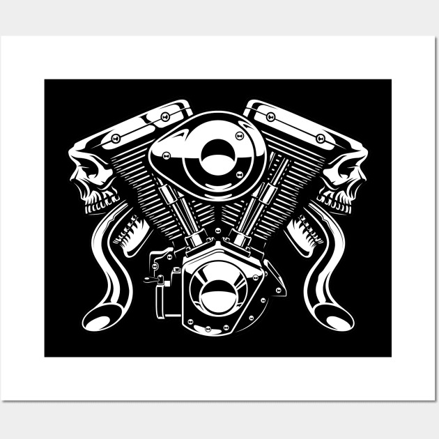 V-Twin Skulls Wall Art by Buy Custom Things